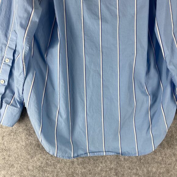 Citizens of Humanity Kayla Shirt XS Blue Canyon Stripe Button Up Poplin Cotton - Picture 14 of 16